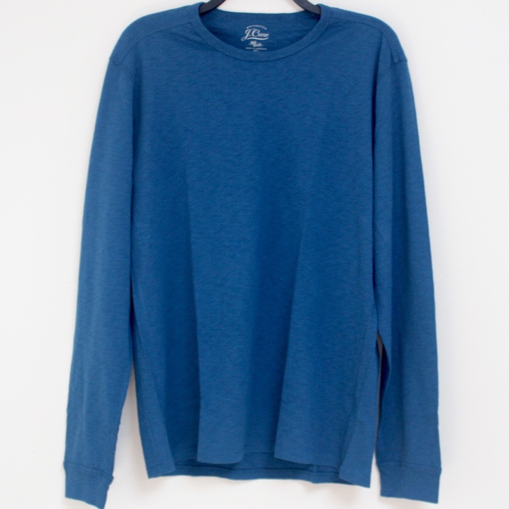 J. Crew Blue Men's Long Sleeve Tee - Size M